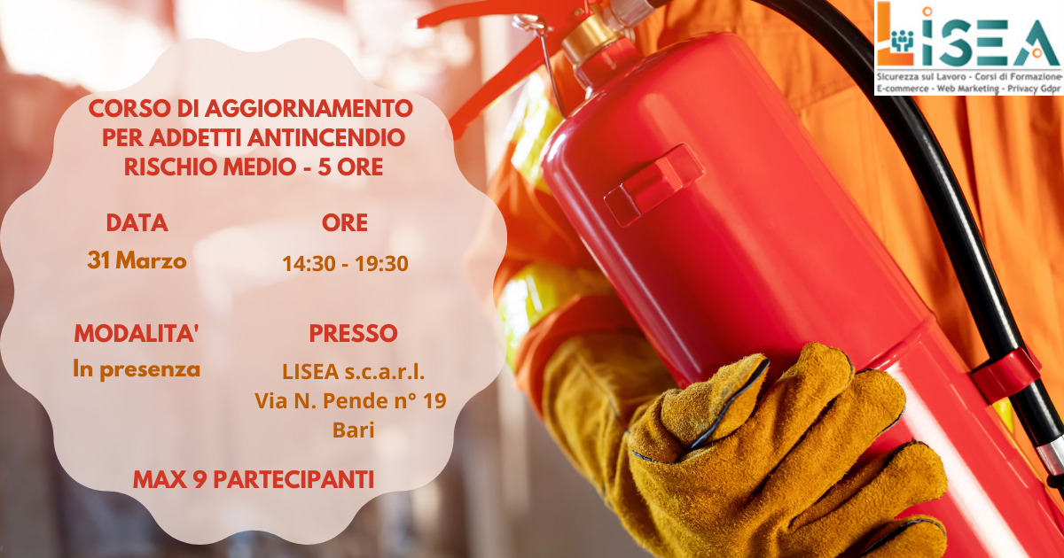 CORSO DI AGGIORNAMENTO ADDETTI ANTINCENDIO